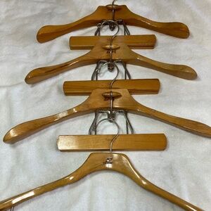 Four Setwell 20" Large Heavy Duty Sturdy Wood Suit Larger Hangers